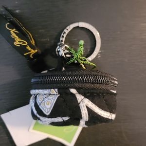 Vera Bradley Yellow Bird Tiny Traveler Key Fob